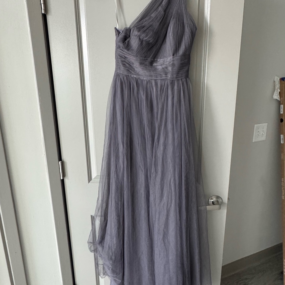 Bridesmaids Dress One-Shoulder Gray- W too brand size 4